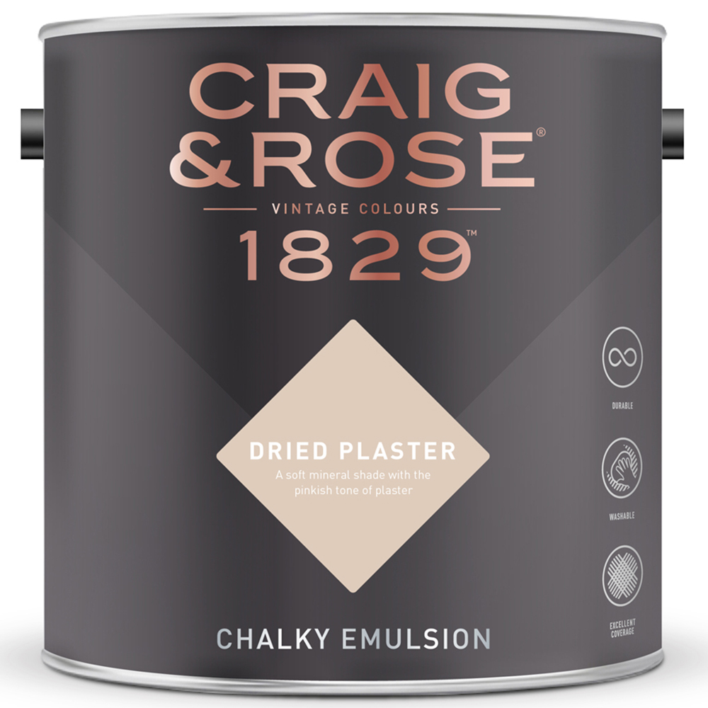 Craig & Rose Walls and Ceilings Dried Plaster Chalky Emulsion Paint 5L Image 2