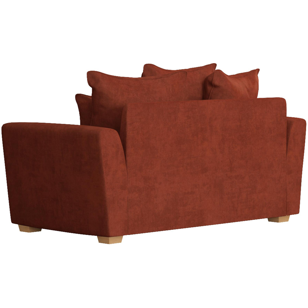 Wendleberry 2 Seater Marmalade Plush Velvet Scatter Back Sofa Image 4