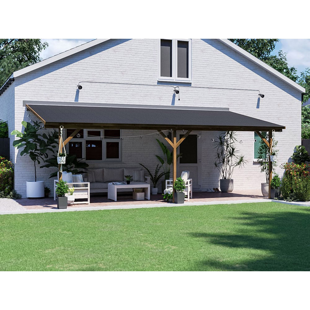 Dunster House Utopia 6 x 3m Brown Wall Mounted Superfelt Lean To Gazebo Image 6