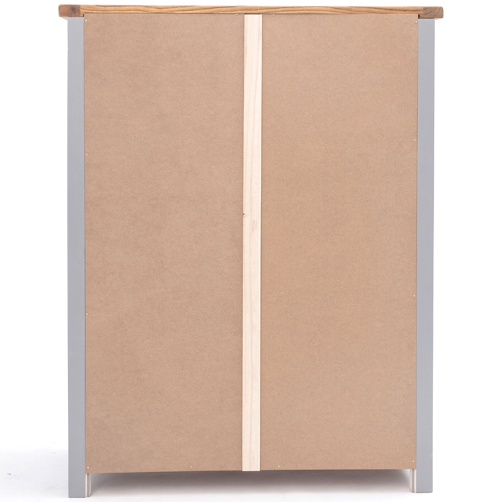 Cabinet Bits Mirano 5 Drawer Grey Chrome Knob Chest of Drawers Image 6