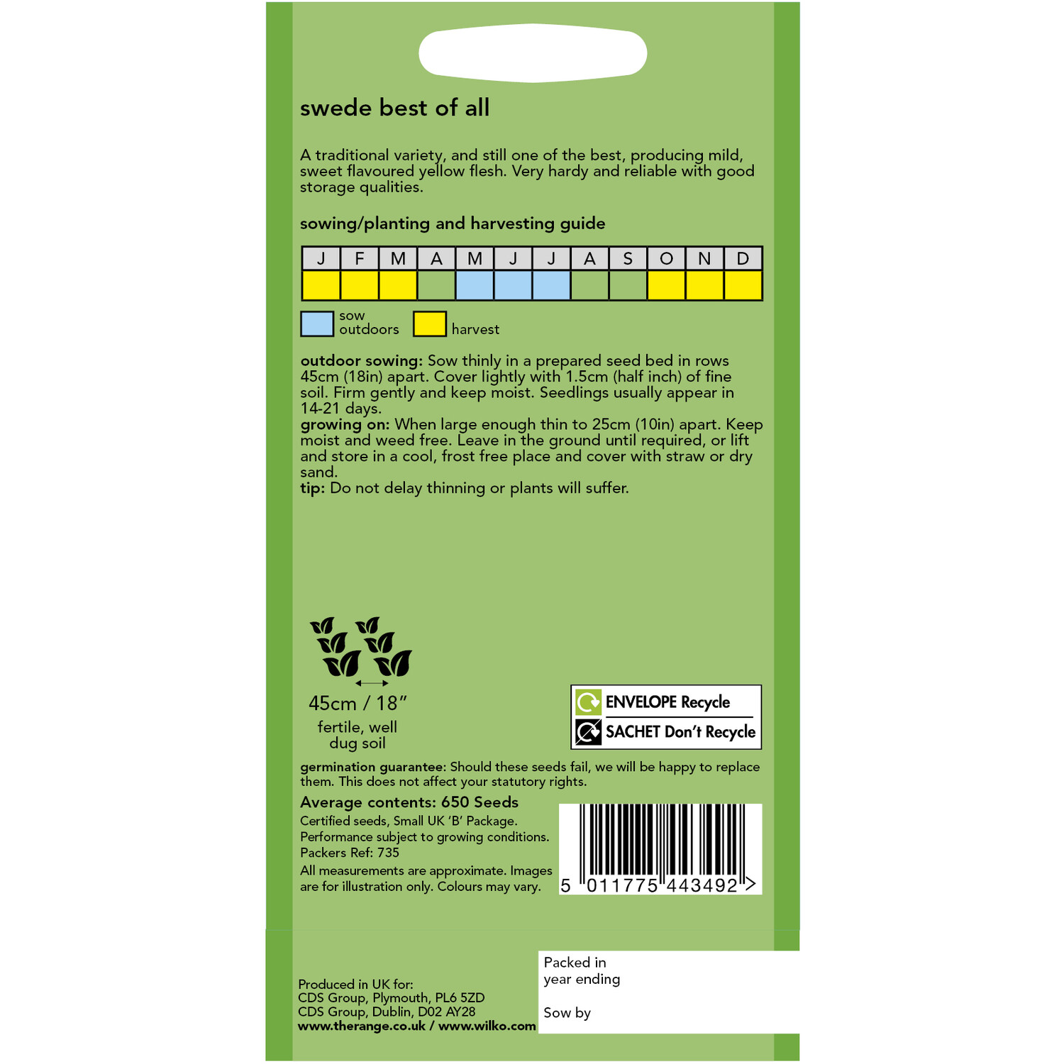 Wilko Swede Best of All Seeds Image 2