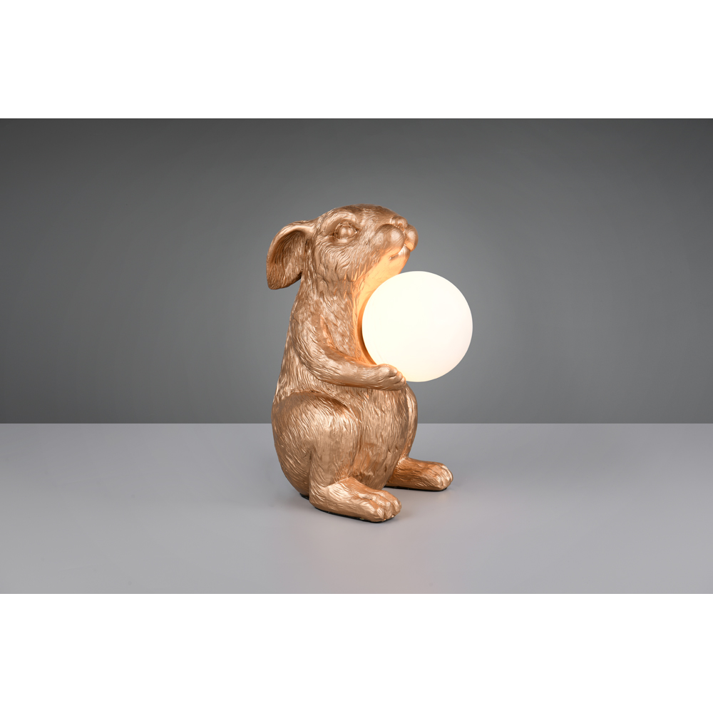 TRIO Rabbit Gold Table Lamp Image 4
