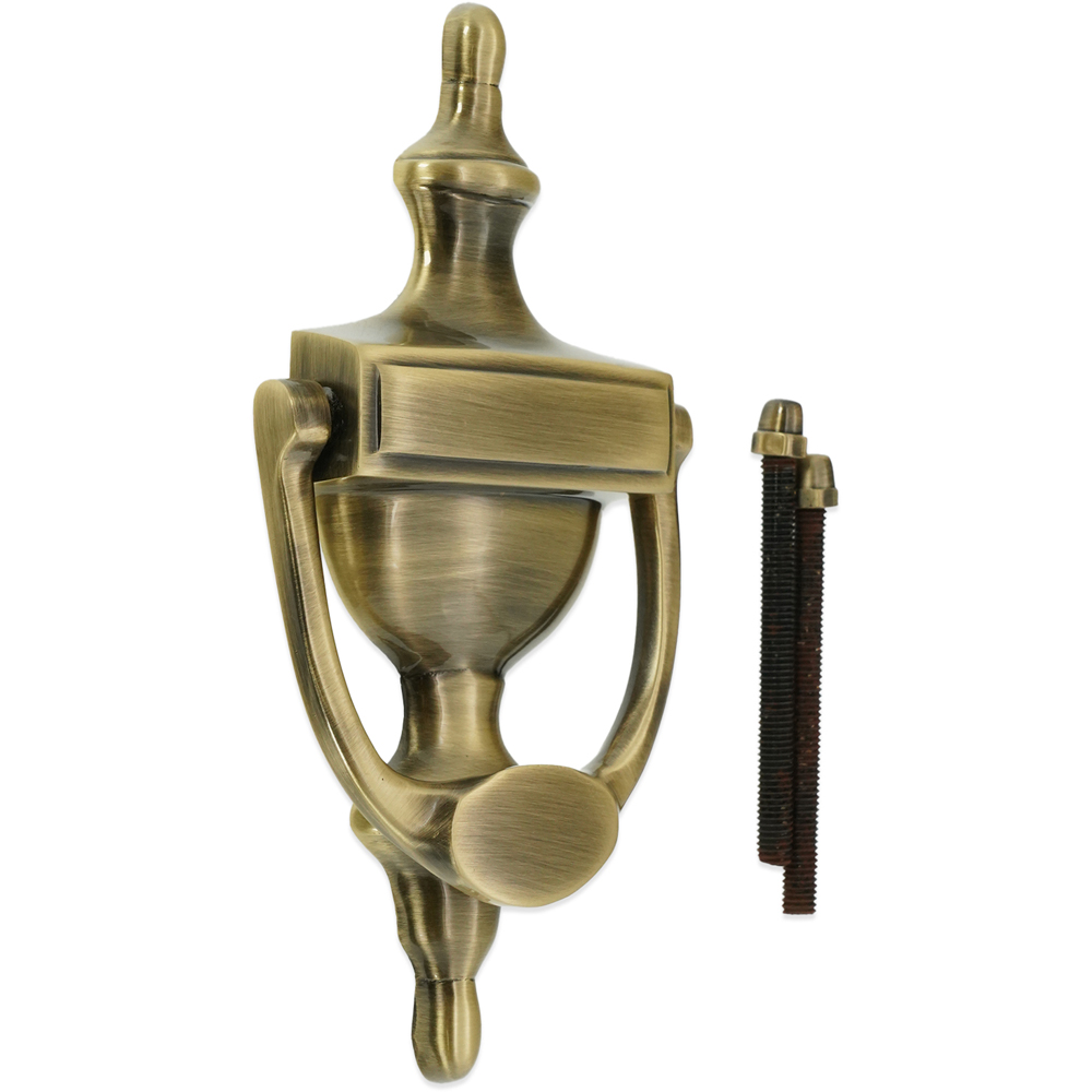 Spira Brass Antique Brass Victorian Small Door Knocker Image 4