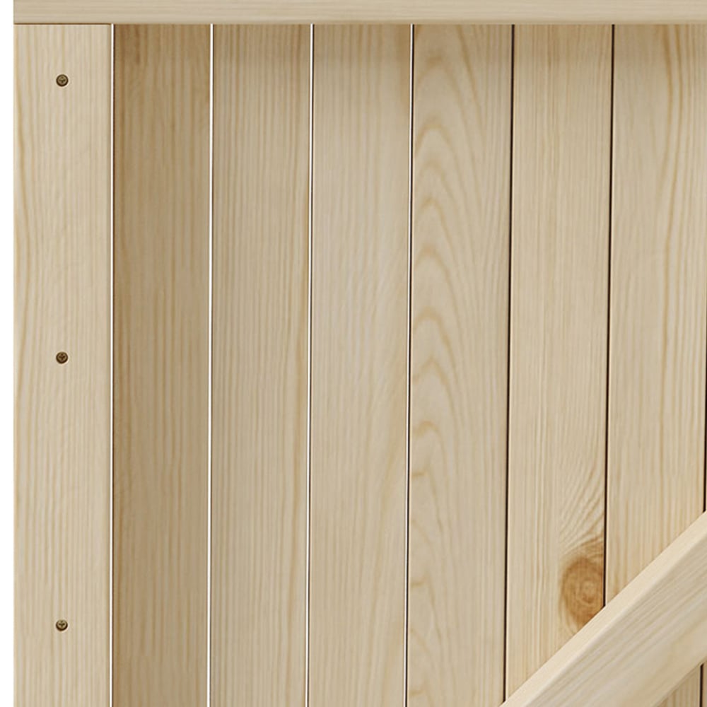 Living and Home Sturdy Wooden Garden Gate with Latch 99 x 6 x 180cm Image 6