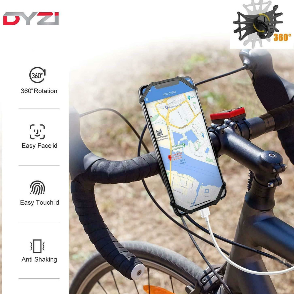 Dyzi Rotatable and Detachable Bike Phone Holder Image 3