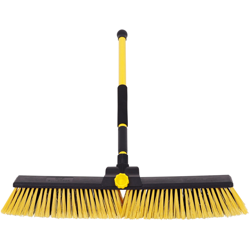 Charles Bentley Yellow Bulldozer Yard Broom Sweeper 24 inch Image 3