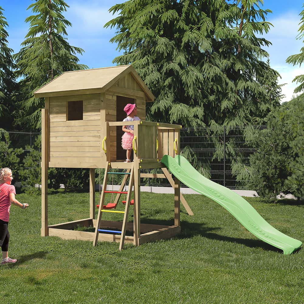 Shire Galaxy Mixter Kids Wooden Multi Play Set Equipment Image 5