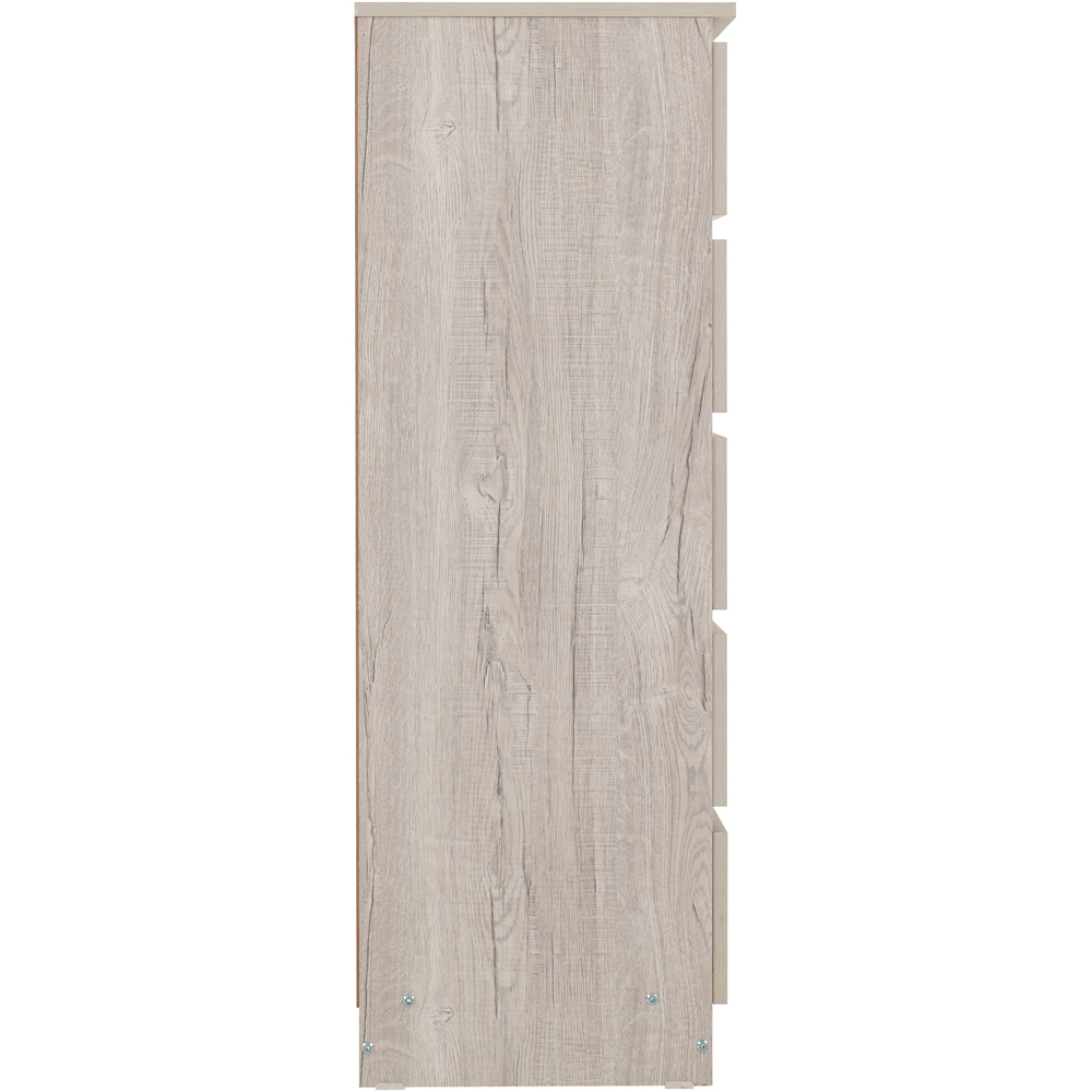 Seconique Malvern 5 Drawer Urban Snow Narrow Chest of Drawers Image 5