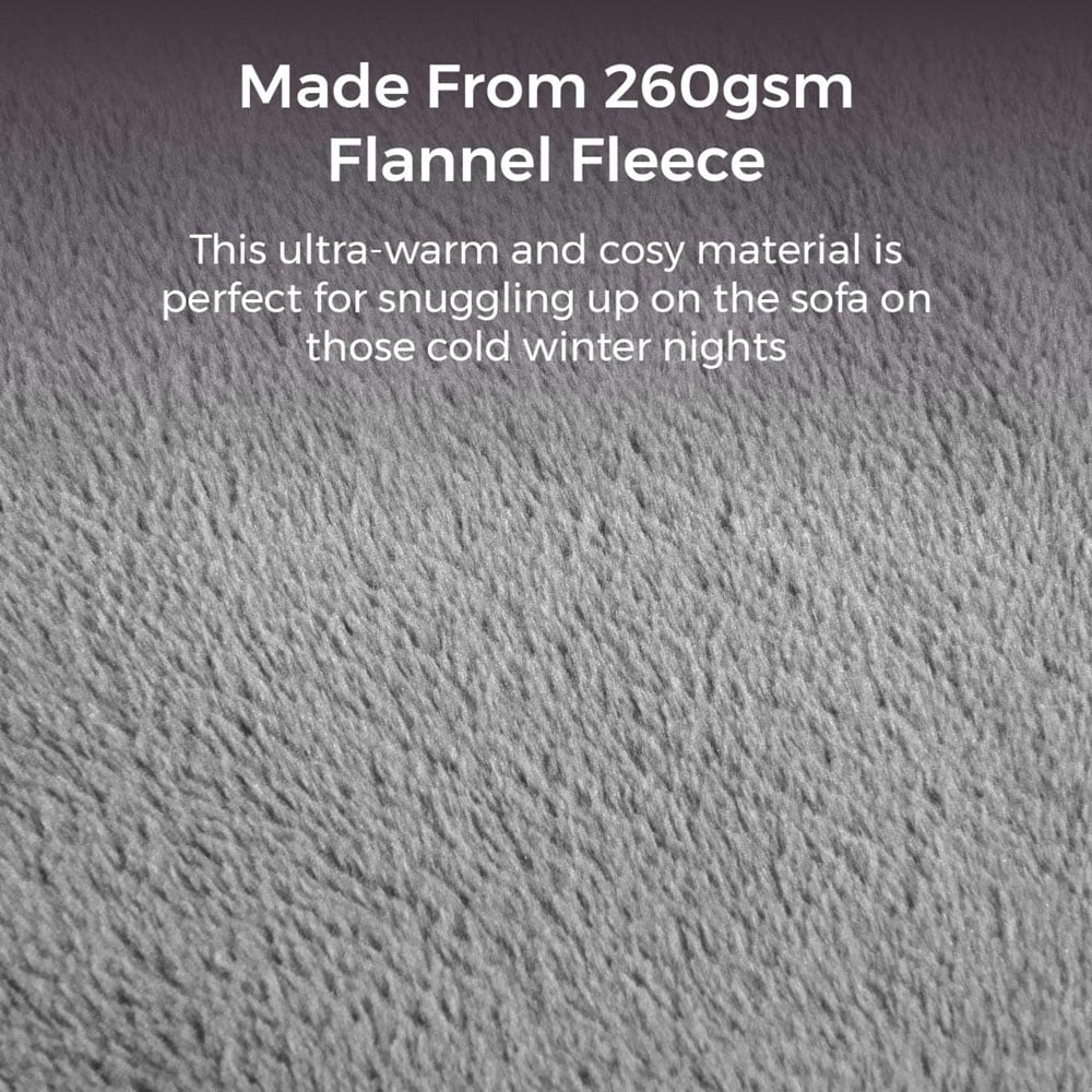 Carmen Grey Fleece Heated Wearable Blanket 183 x 155cm Image 3