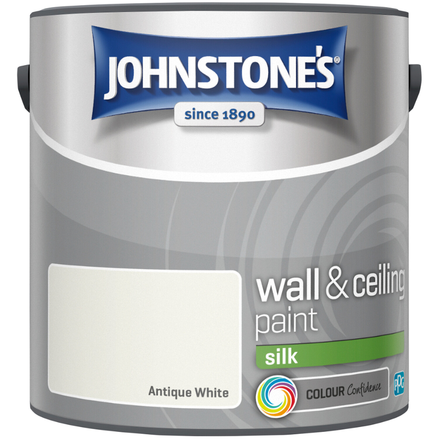 Johnstone's Walls & Ceilings Antique White Silk Emulsion Paint 2.5L Image 2
