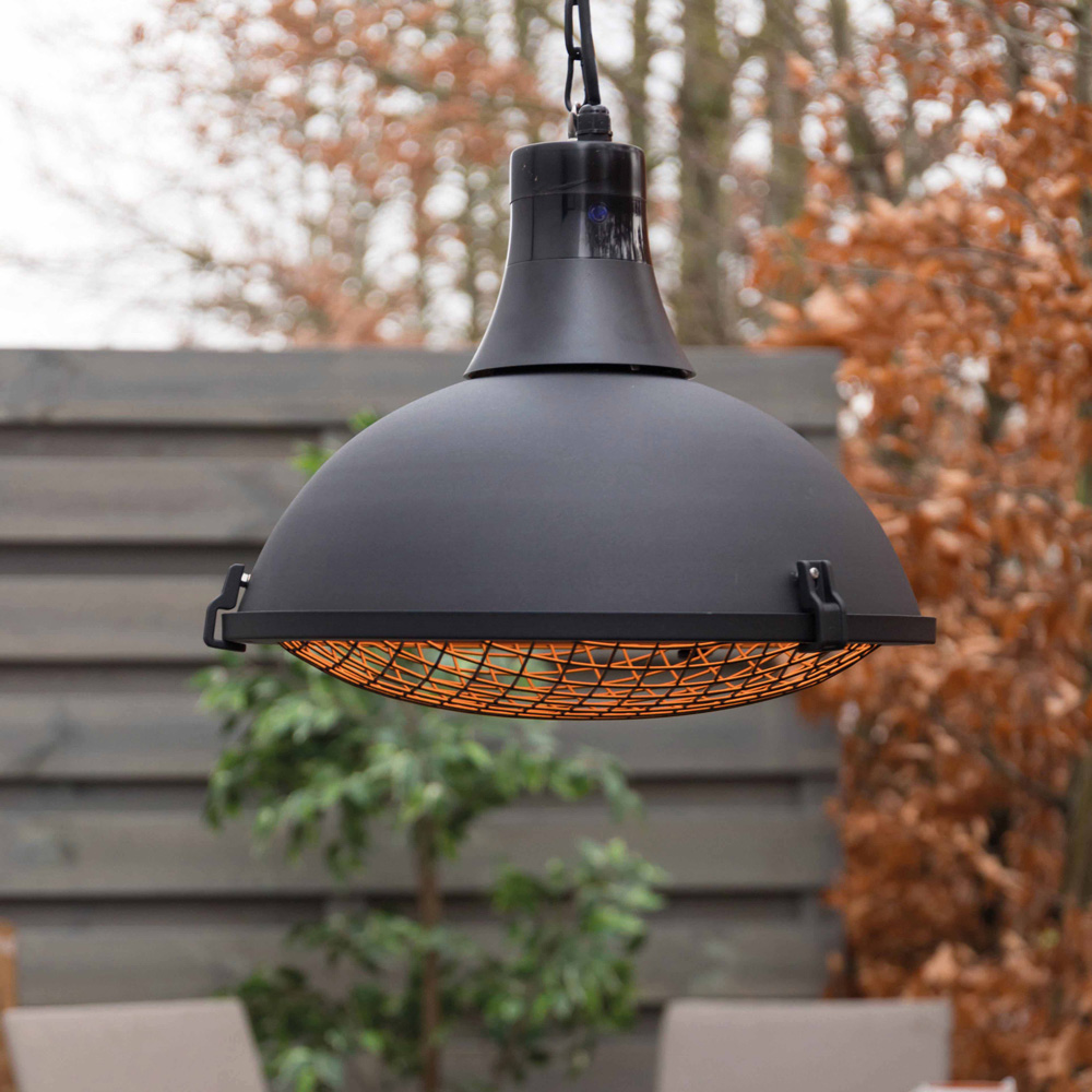 Sunred Indus II Bright Black Hanging Patio Heater 2100W Image 6