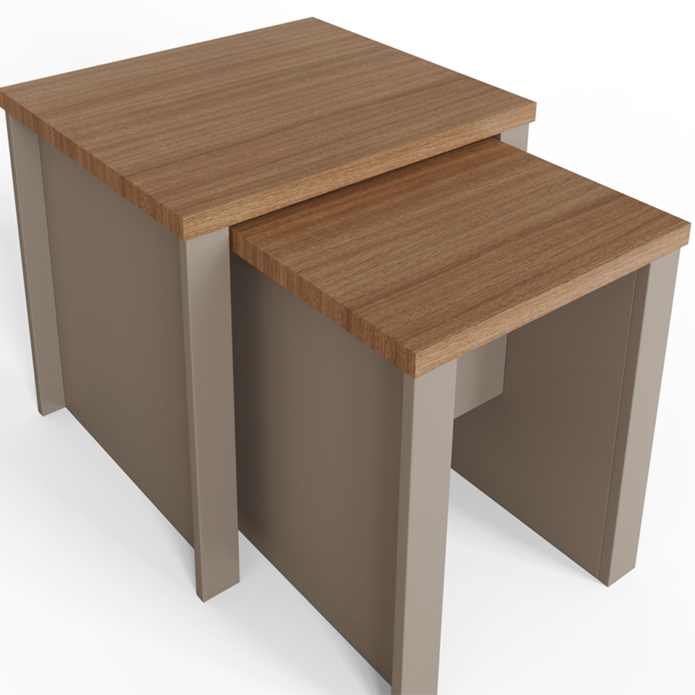 GFW Lancaster Grey Nest of Tables Set of 2 Image 4