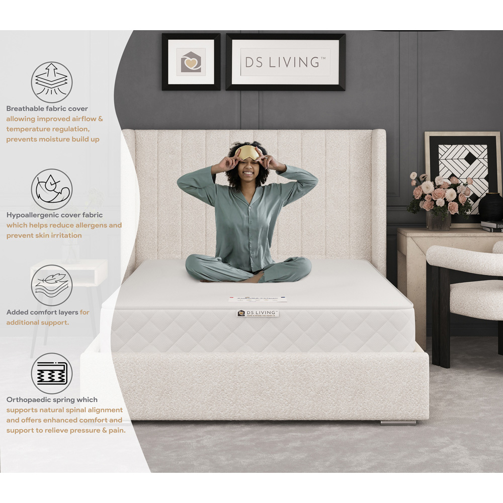 DS Living Aurora Soothe Super King Size Bonnell Spring Mattress with Reflex Foam Layers Image 6