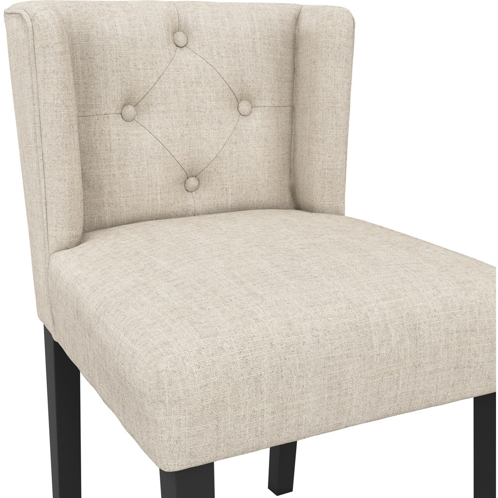 LPD Home Shay Stone Linen Winged Back Dining Chair Image 6