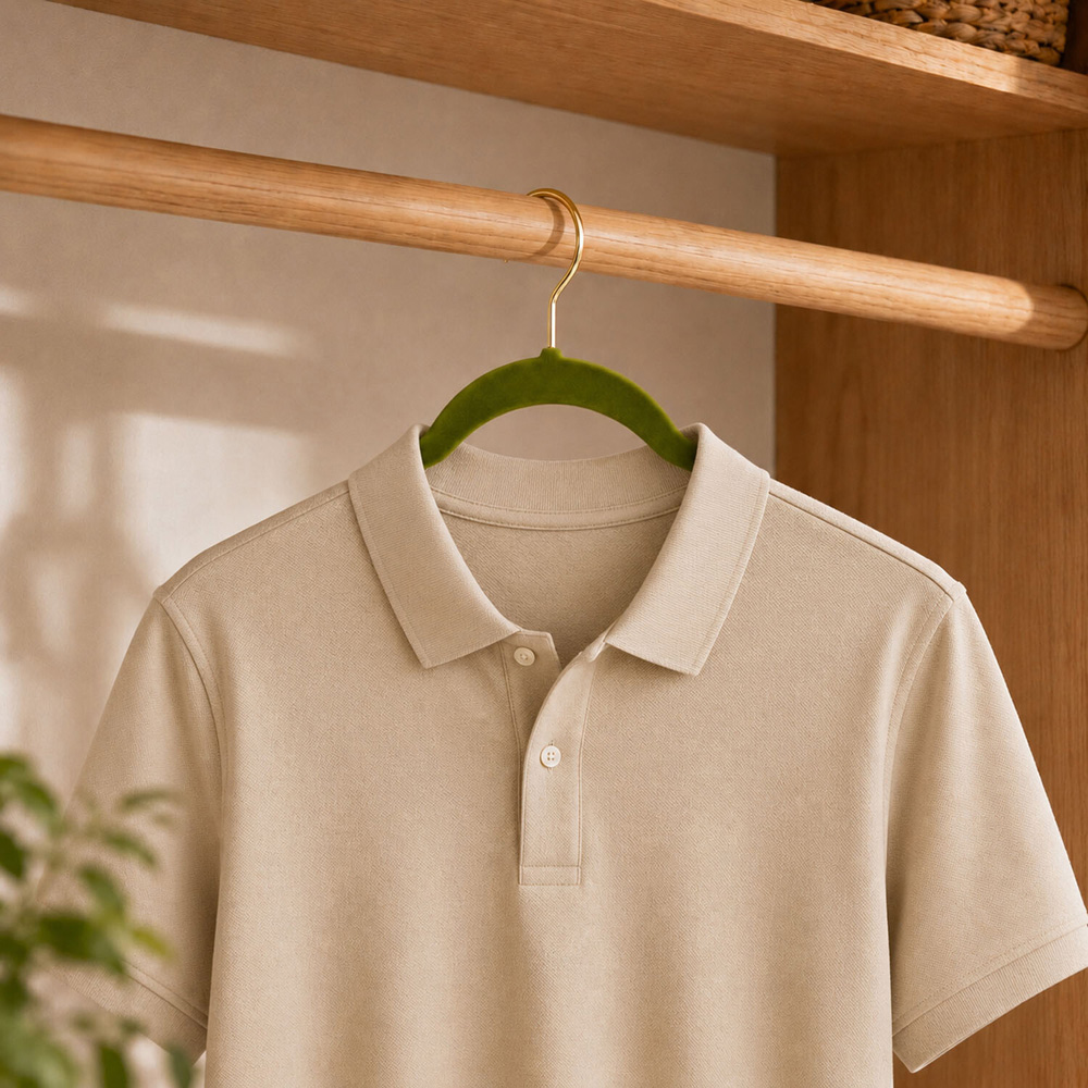 Pack of 10 Malmo Velvet Garment Hangers Olive Image 2