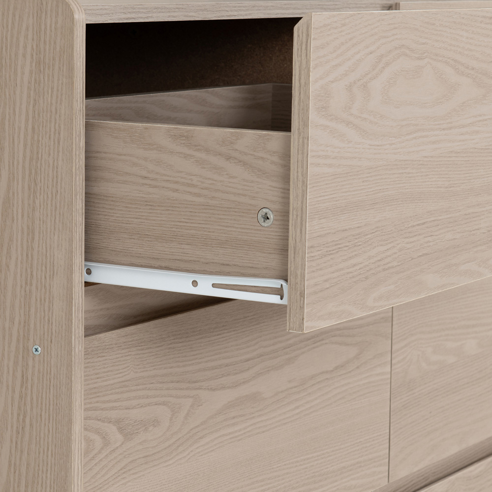 Seconique Paris 6 Drawer Smoked Ash Effect Chest of Drawers Image 7