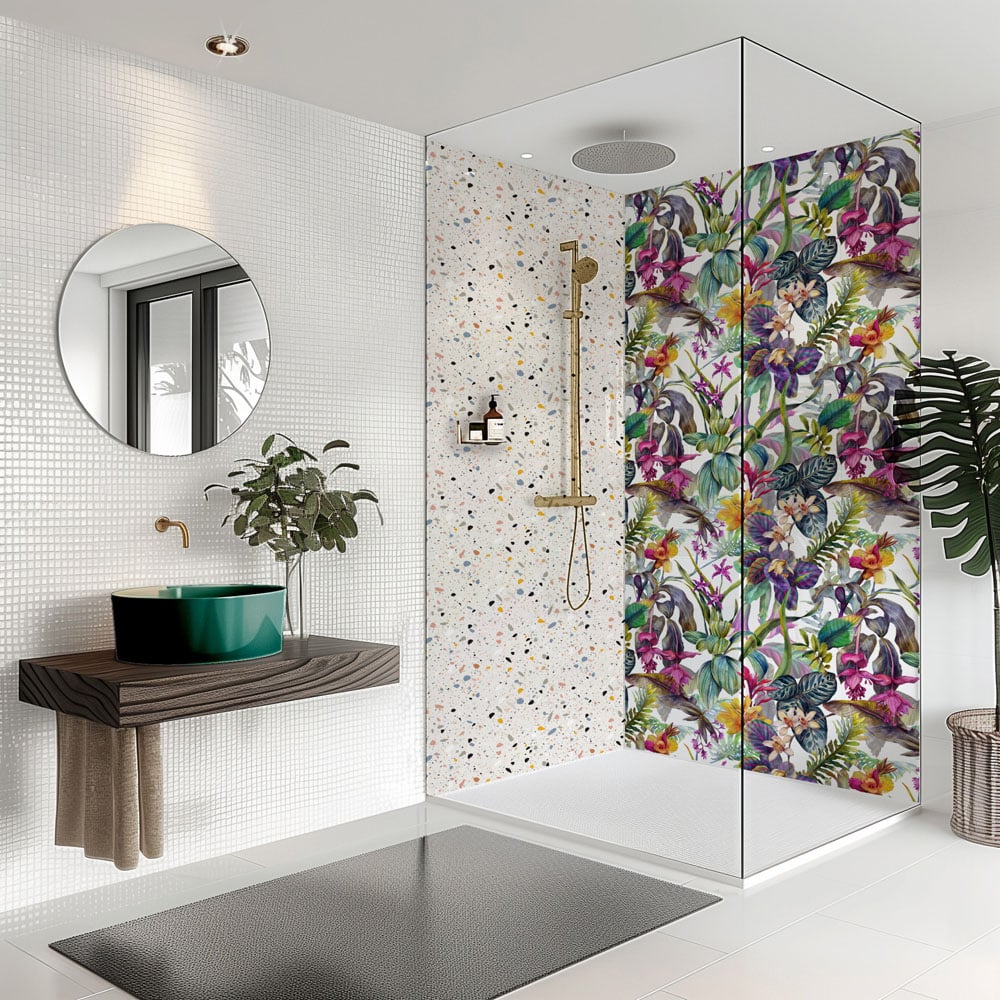 Splashbax Premium Artisan Floral Dream Acrylic Bathroom Wall Panel 2400 x 900mm Image 6