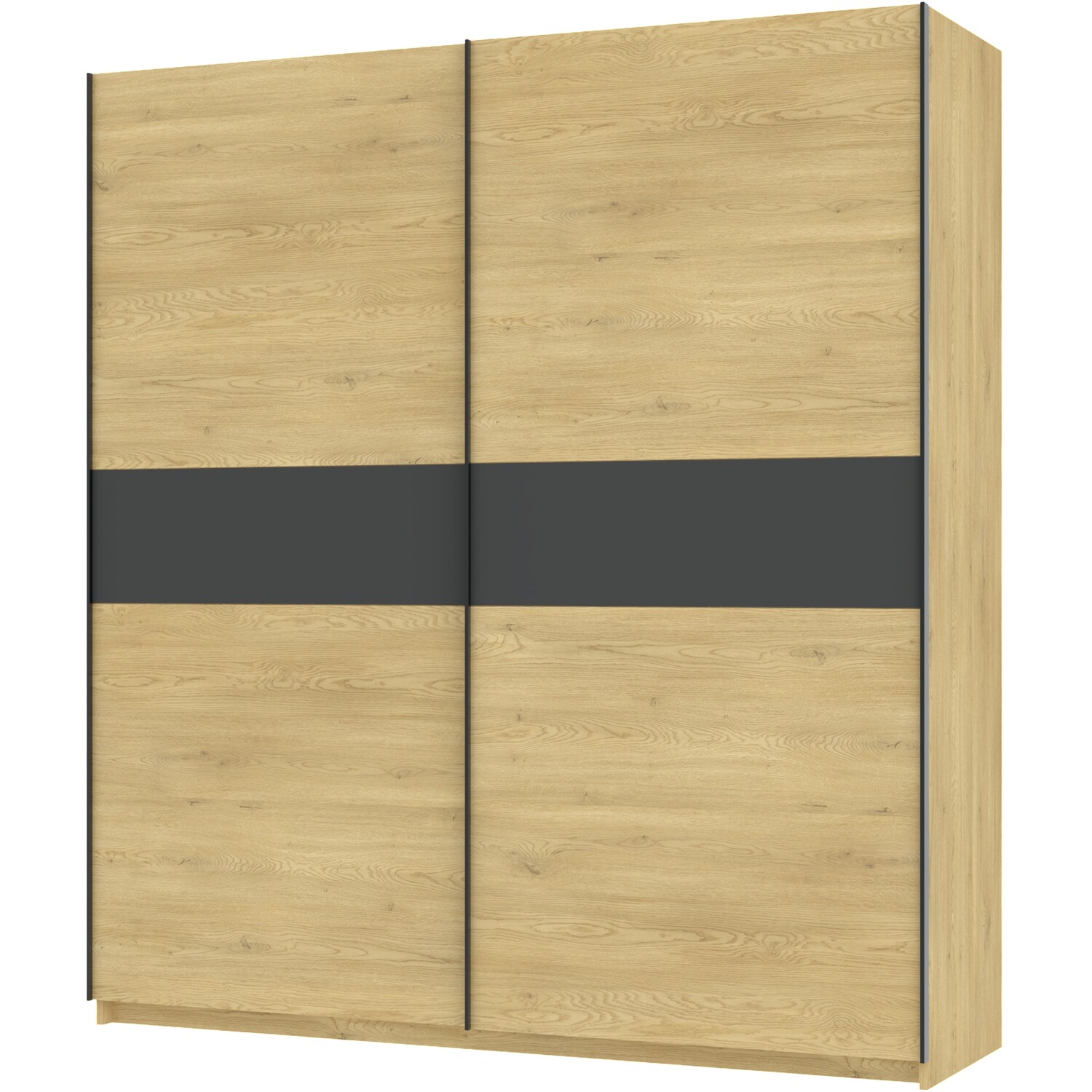 Andora Large Sliding Wardrobe Cream and Anthracite Image 4