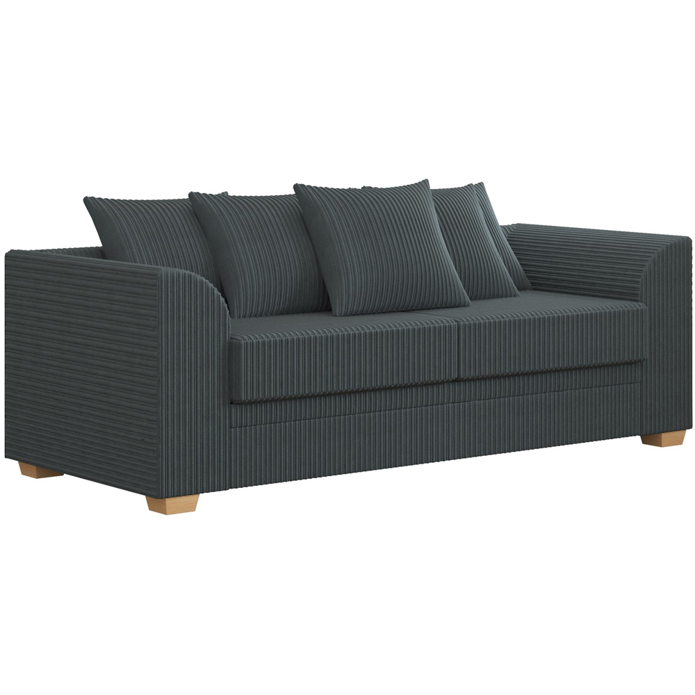 Modo 5 Seater Charcoal Jumbo Cord Scatter Back Sofa Set Image 2