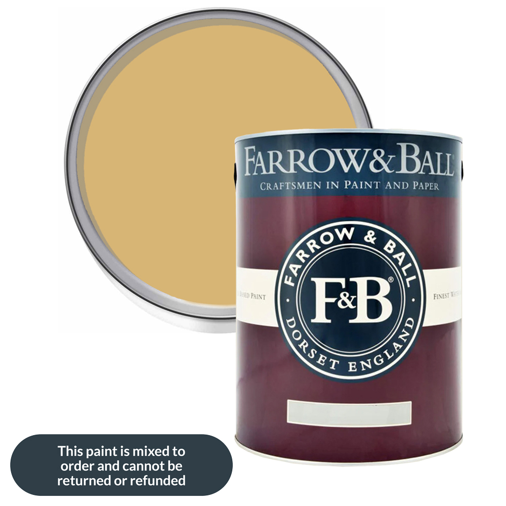 Farrow & Ball Estate Walls and Ceilings Sudbury Yellow Matt Emulsion Paint 5L Image 1