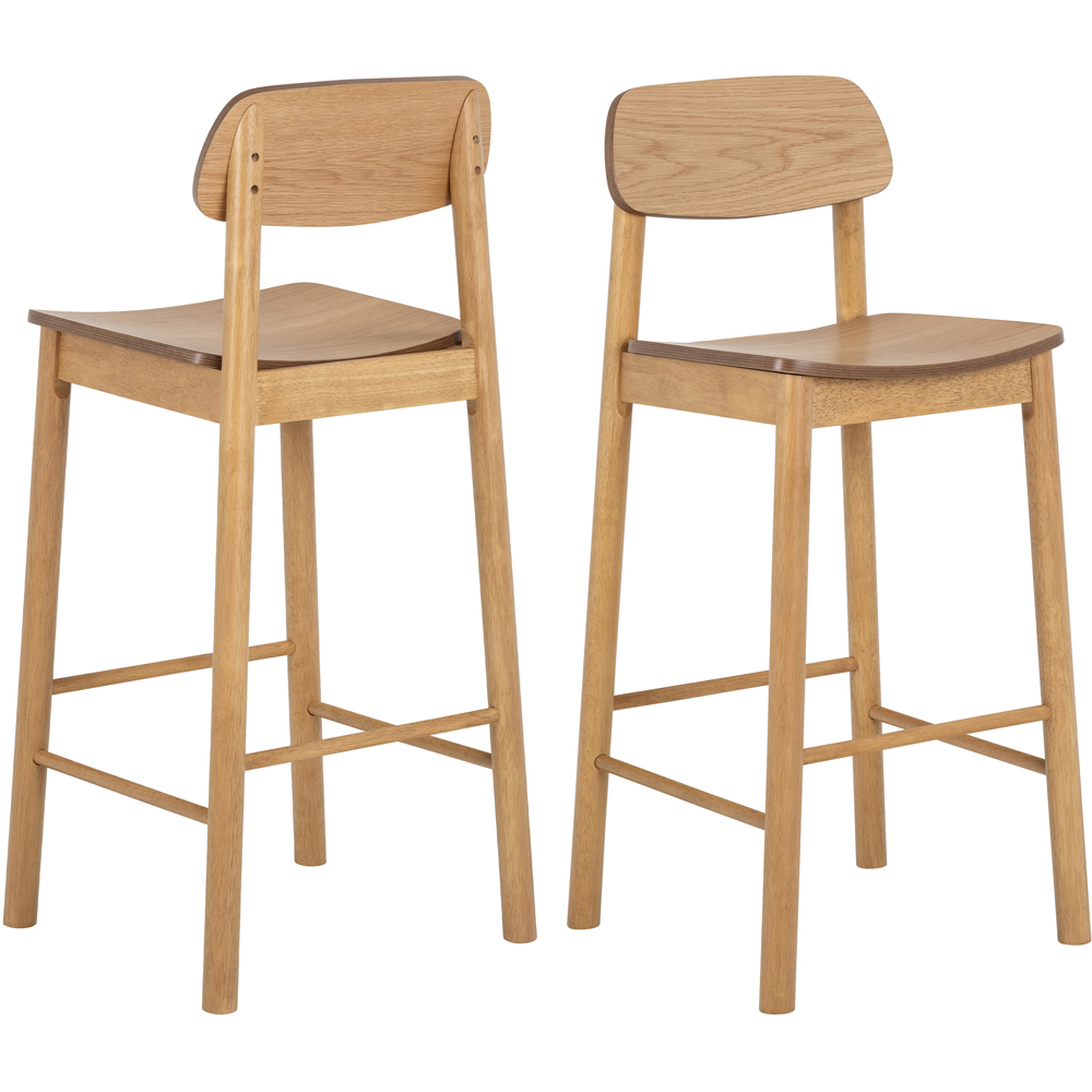 Florence Barlow 2 Seater Bar Dining Table Matt Oak Image 4