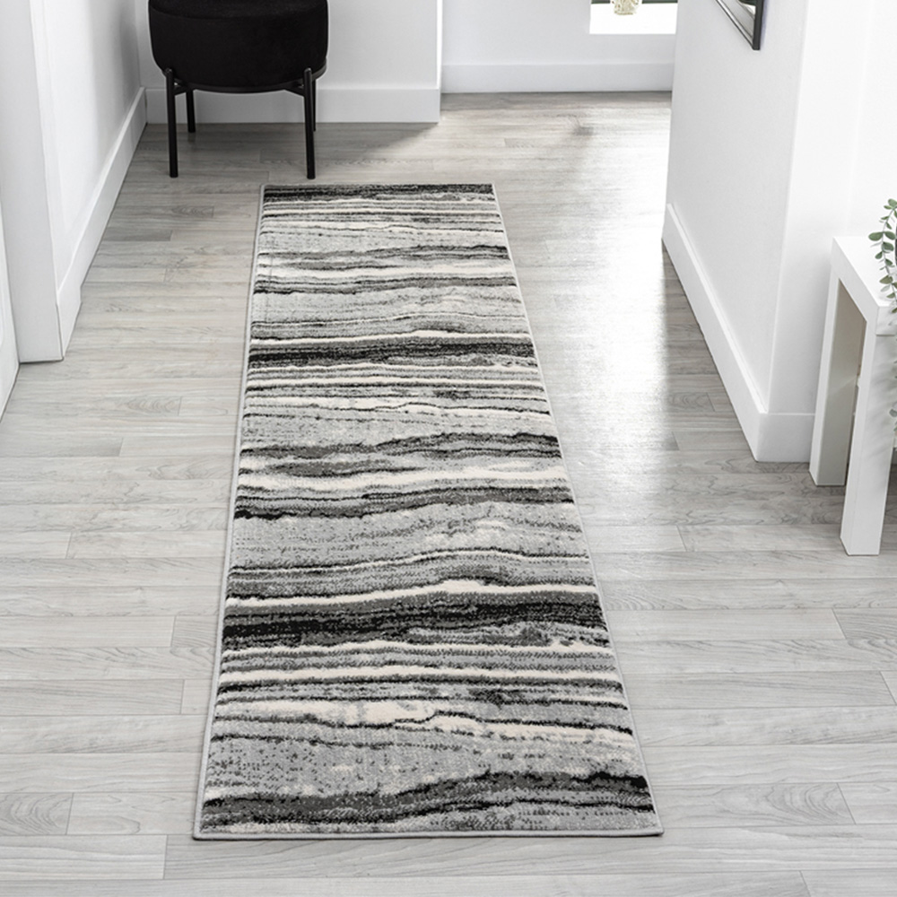 Desire Rugs Obsidian Grey Coast Waves Abstract Rug 160 x 230cm Image 6