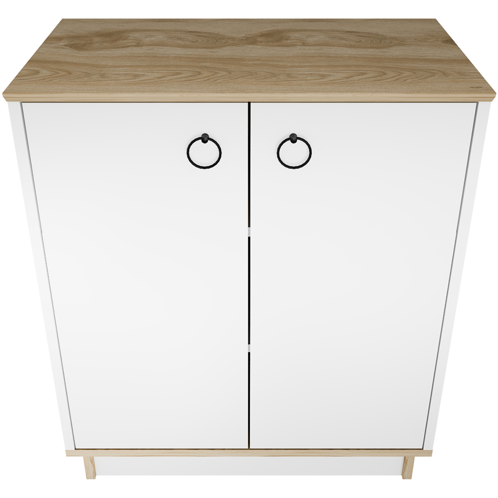 Decorotika Nuans 2 Door White and Oud Multipurpose Cabinet Image 7