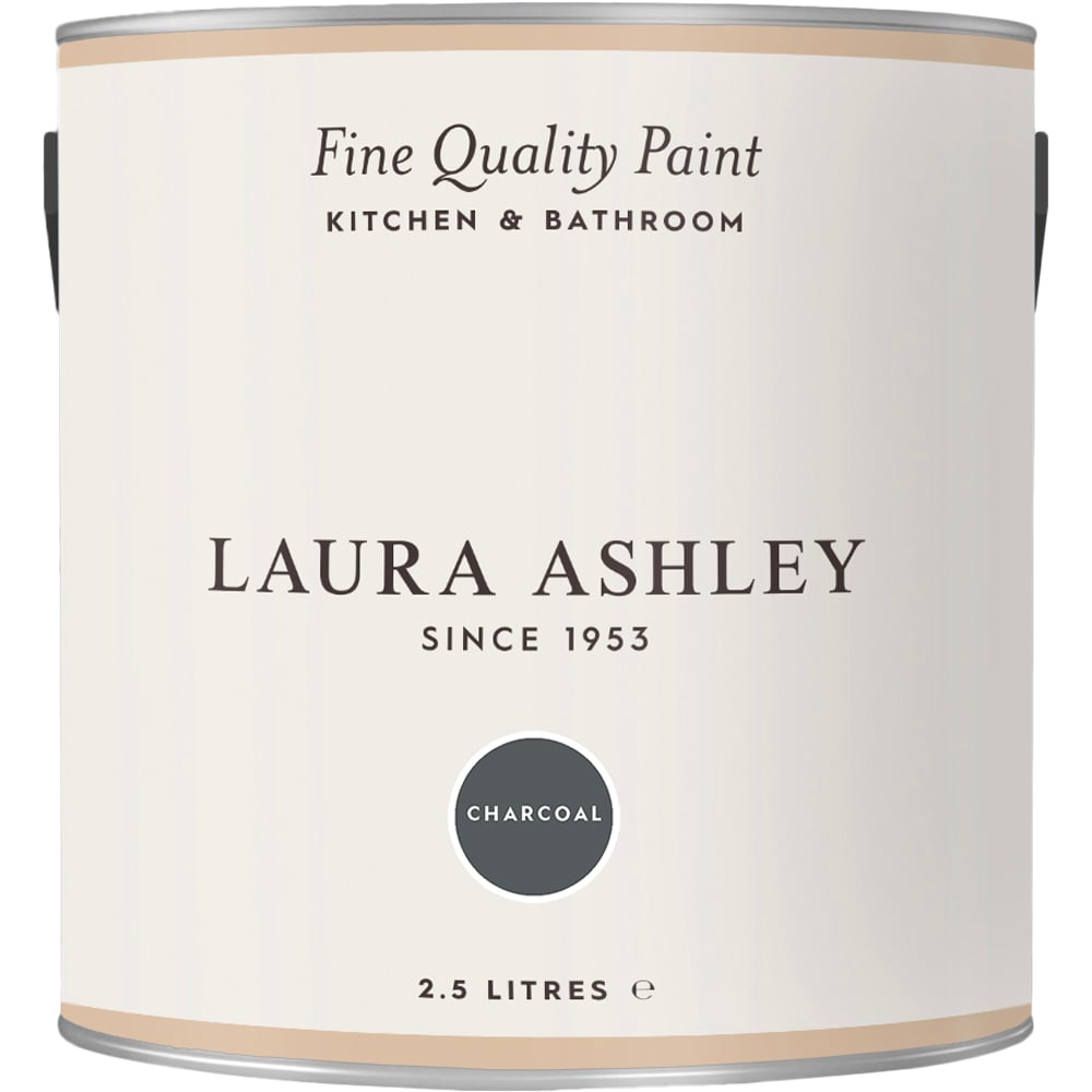Laura Ashley Kitchen and Bathroom Charcoal Emulsion Paint 2.5L Image 2