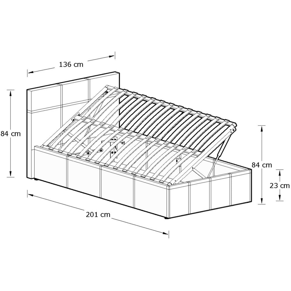 GFW Small Double Natural Side Lift Ottoman Bed Image 8