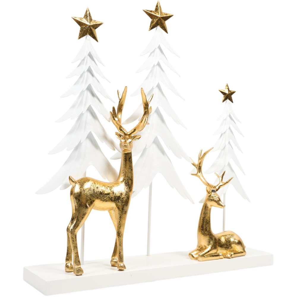 Metal Reindeer Decoration Gold Image 2
