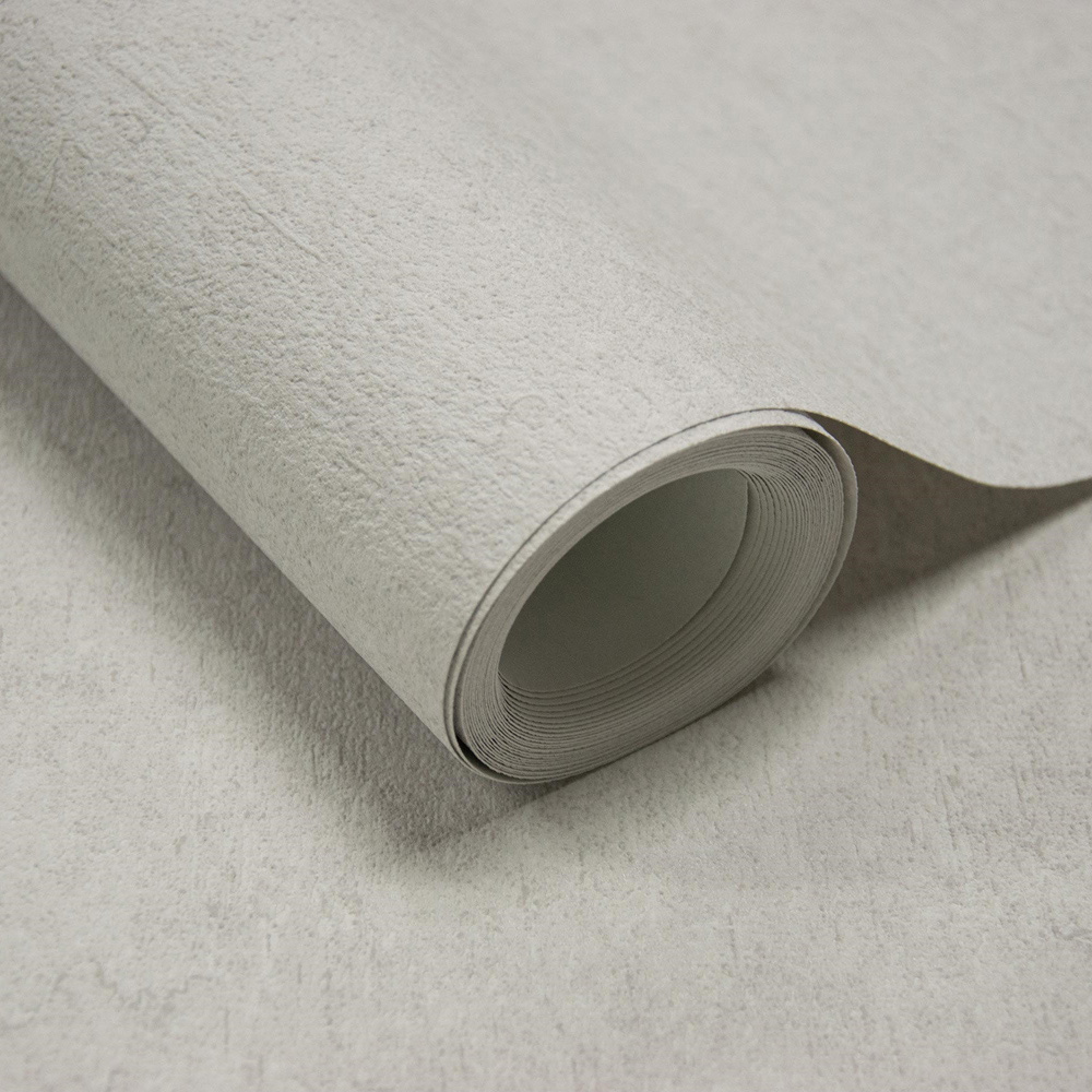 Grandeco Plaster Effect Casper Blown Vinyl Grey Wallpaper Image 2