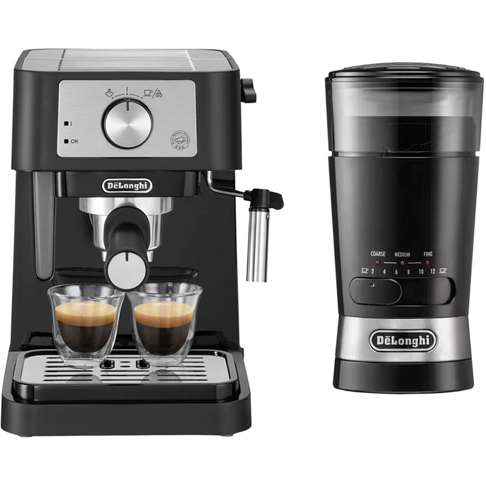 De'Longhi Stilosa Black Manual Espresso Coffee Machine Barista Set Image 2