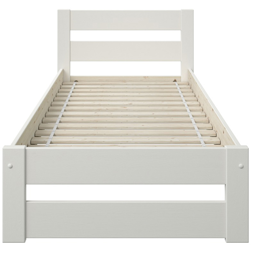 Noomi Tera Single White Bed Frame Image 3