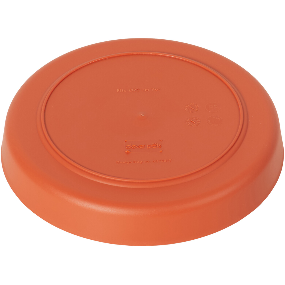 Clever Pots Round Pot Tray Terracotta 20cm Image 2