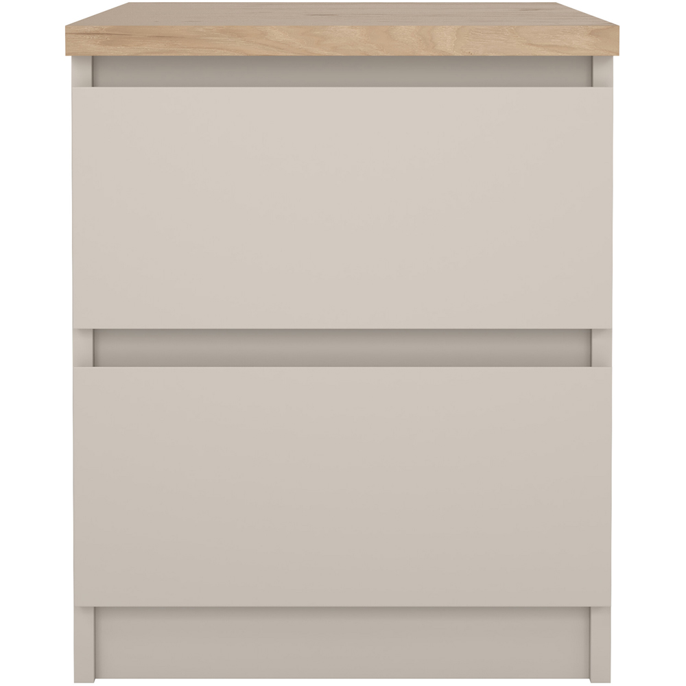 Florence Naia 2 Drawer Cashmere Jackson Hickory Bedside Table Image 3