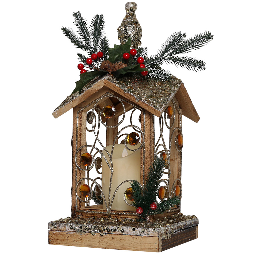 Single Jewelled Wooden LED Candle Light Decoration in Assorted styles Image 5