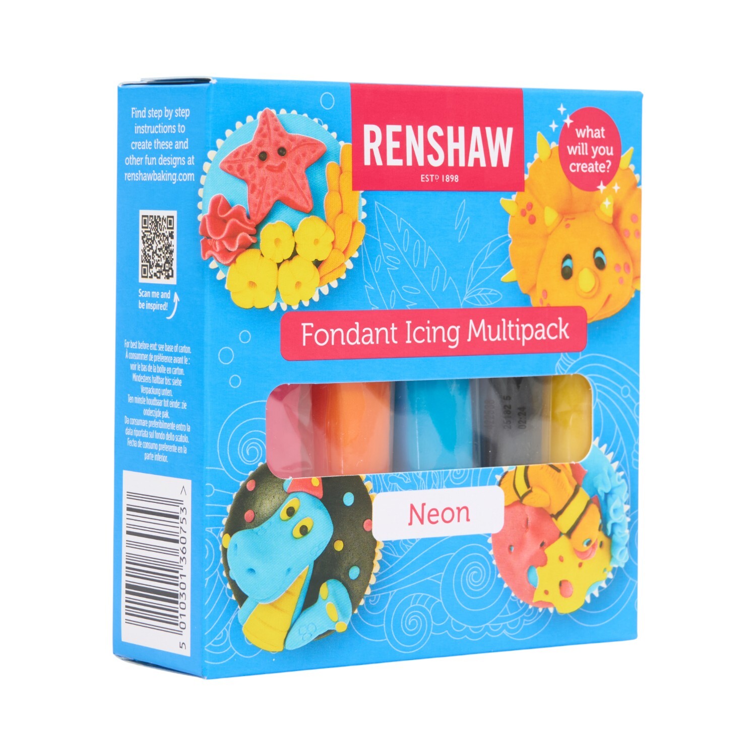 Renshaw Neon Fondant Icing Multipack Image 2