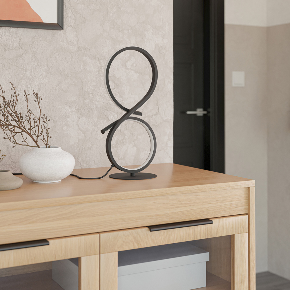 EGLO Serpins Black Aluminium and Steel Modern Table Lamp Image 4