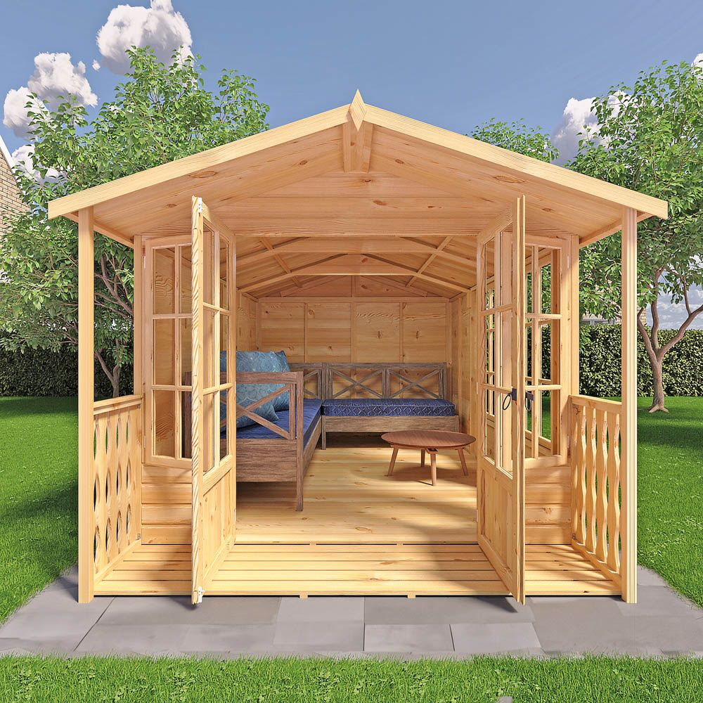 Shire Delmora 8 x 14ft Double Door Traditional Summerhouse Image 7