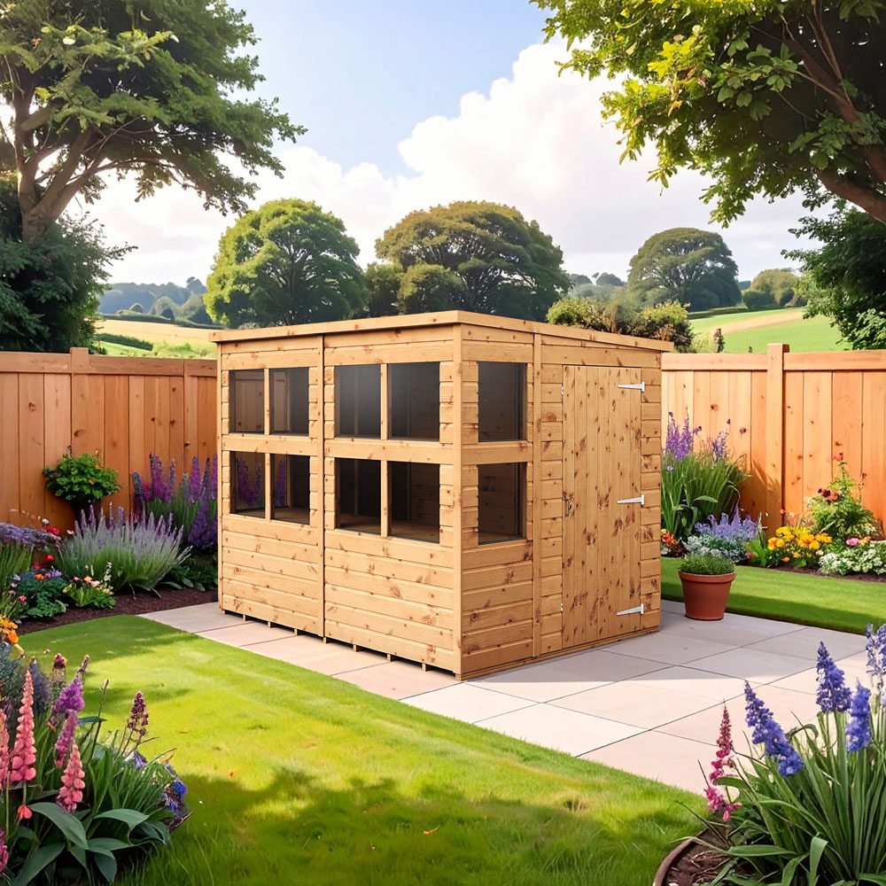 Empire Sheds 8 x 6ft Tongue and Groove Potting Pent Garden Shed Image 2