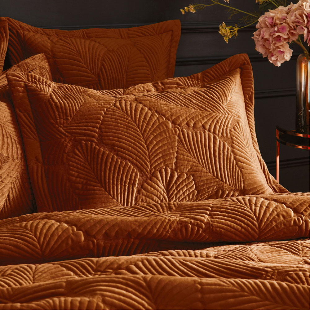 Paoletti Palmeria Double Rust Duvet Set Image 3