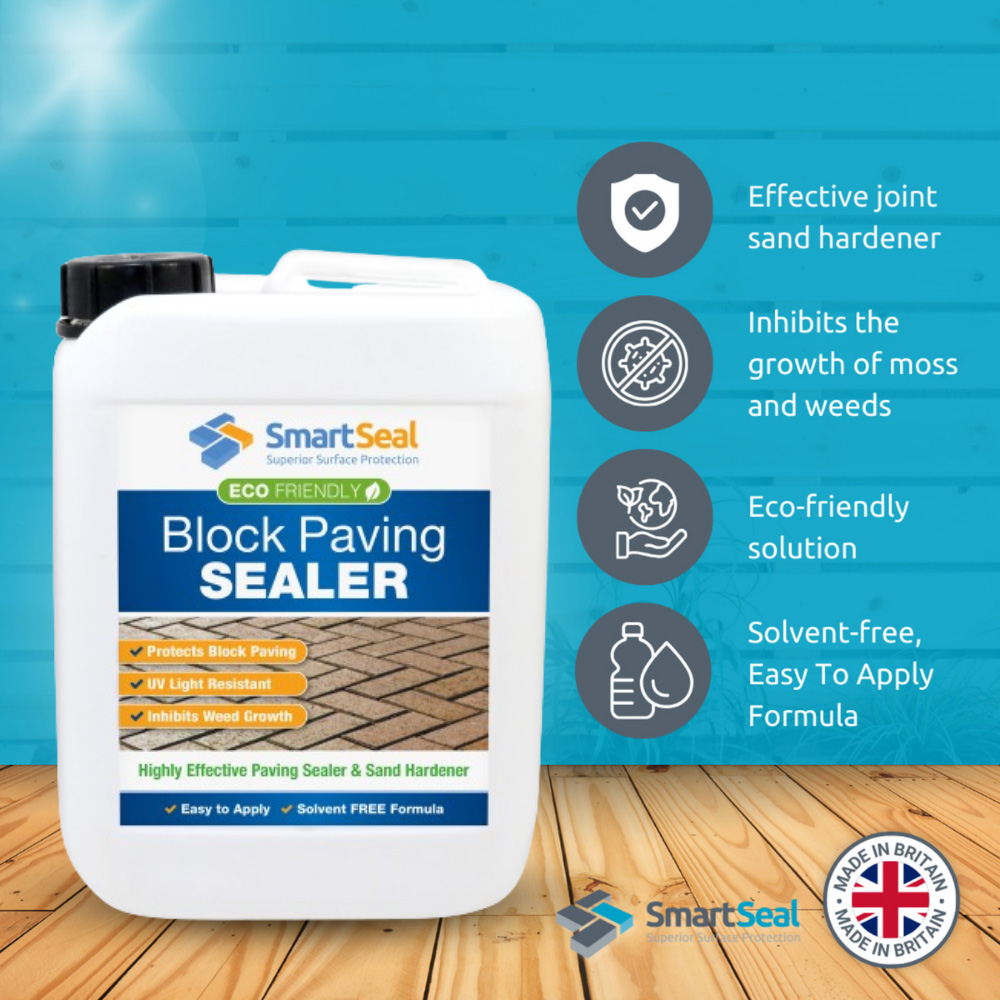 SmartSeal Eco Friendly Block Paving Sealer 5L 3 Pack Image 5