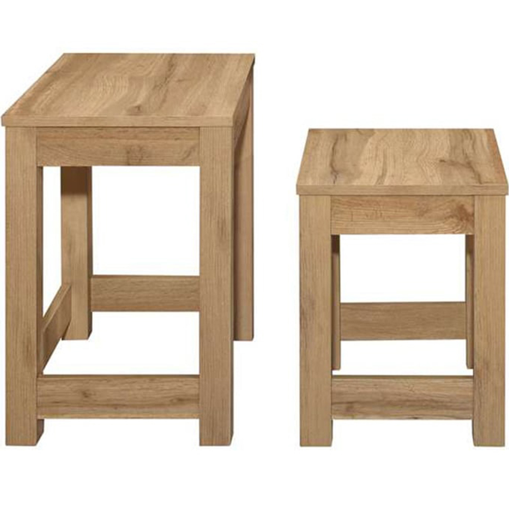 Compton Oak Nest of Tables Set of 3 Image 4
