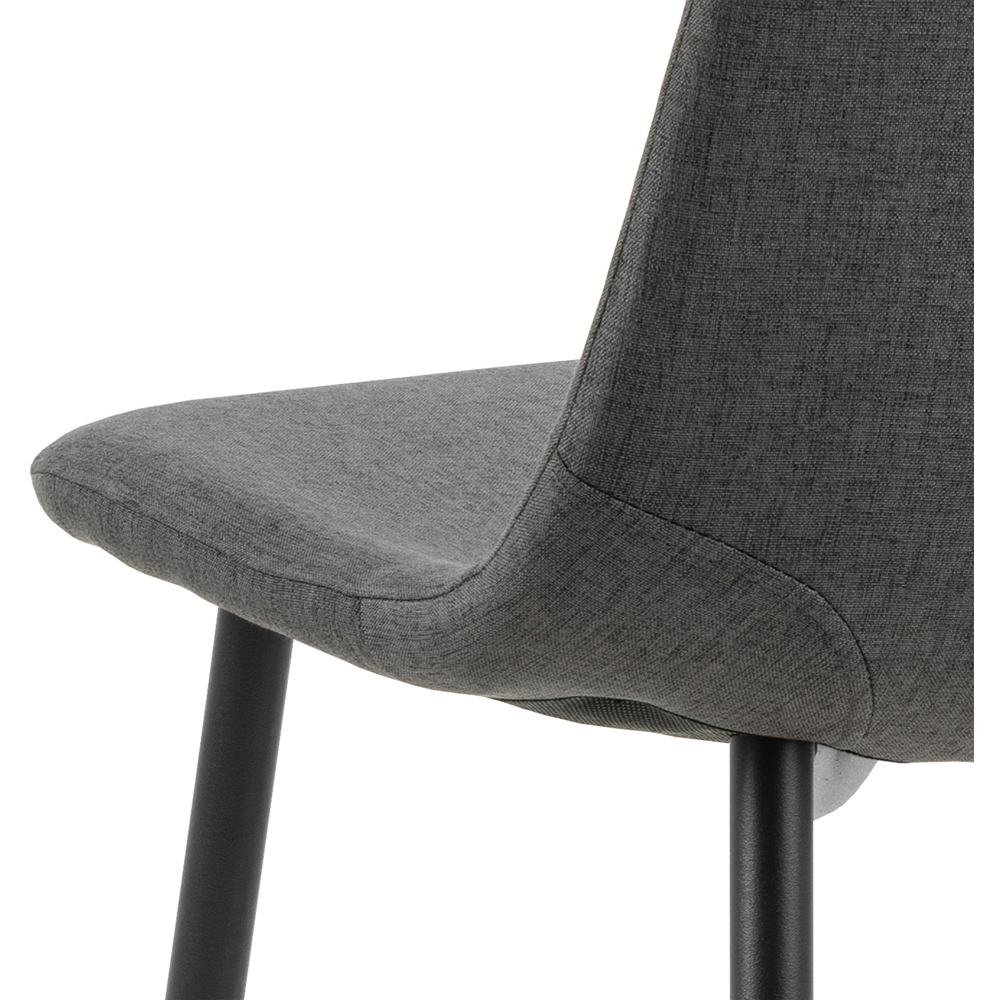 Florence Malta 4 Seater Ceramic Round Dining Table Set Black and Light Grey Image 7