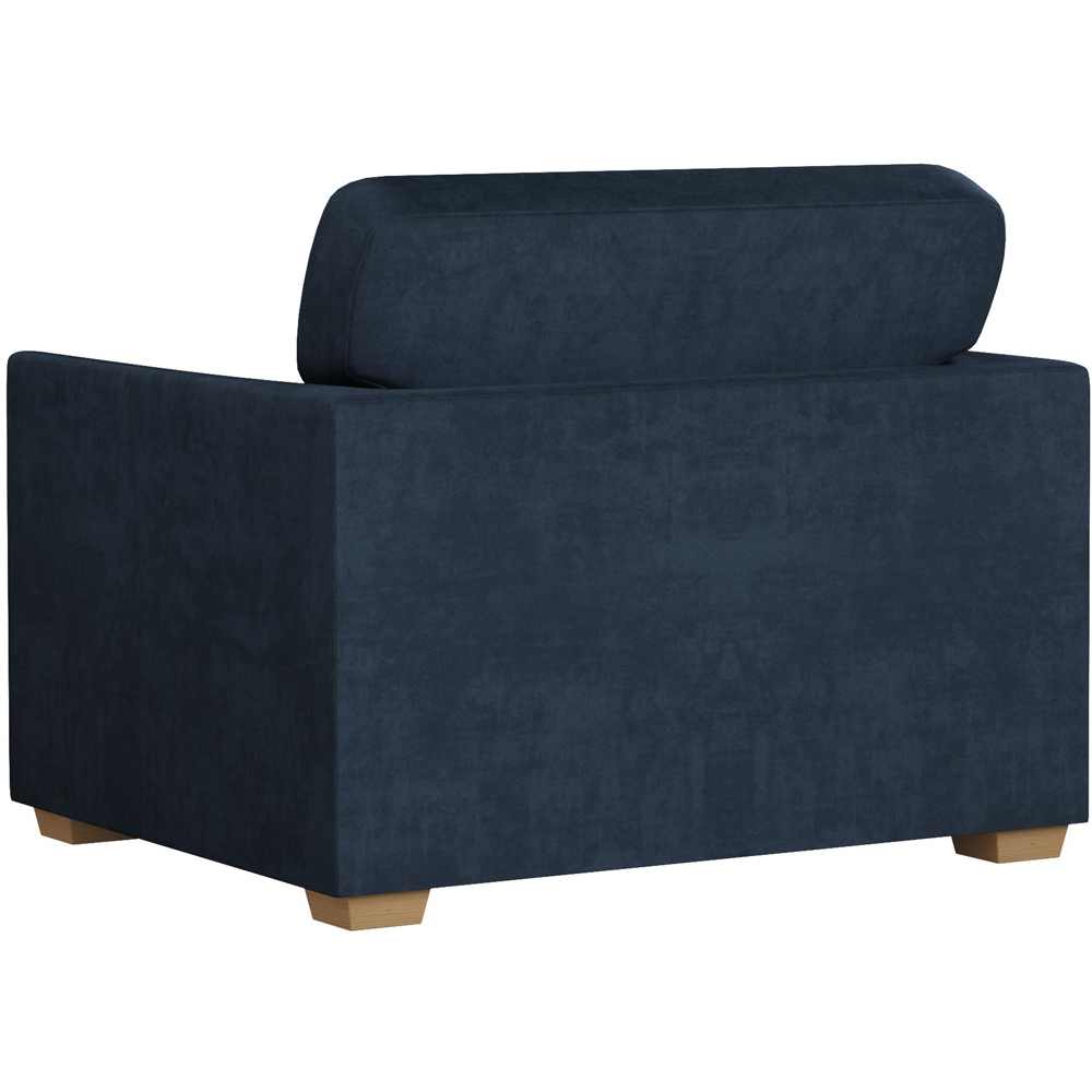 Modo Royal Blue Plush Velvet Fixed Back Armchair Image 5