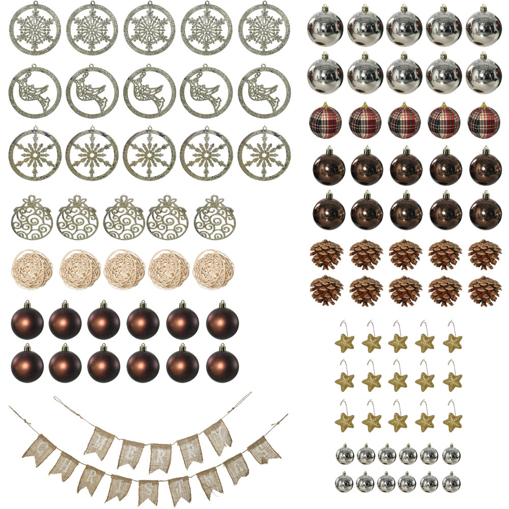 Everglow Warm LED Pre-Lit Green Artificial Christmas Tree with Decoration Banner Tag 6ft Image 3