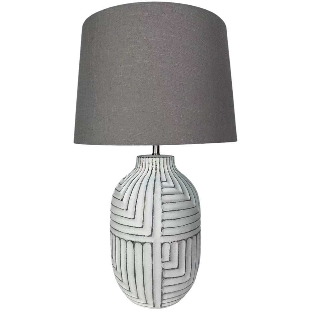 Acacia Home Ceramic Table Lamp with Shade 38cm Image 1