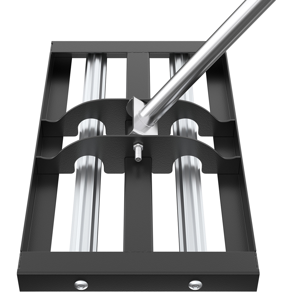 43 x 25cm Garden Lawn Levelling Rake with Aluminium Alloy Rollers Image 4