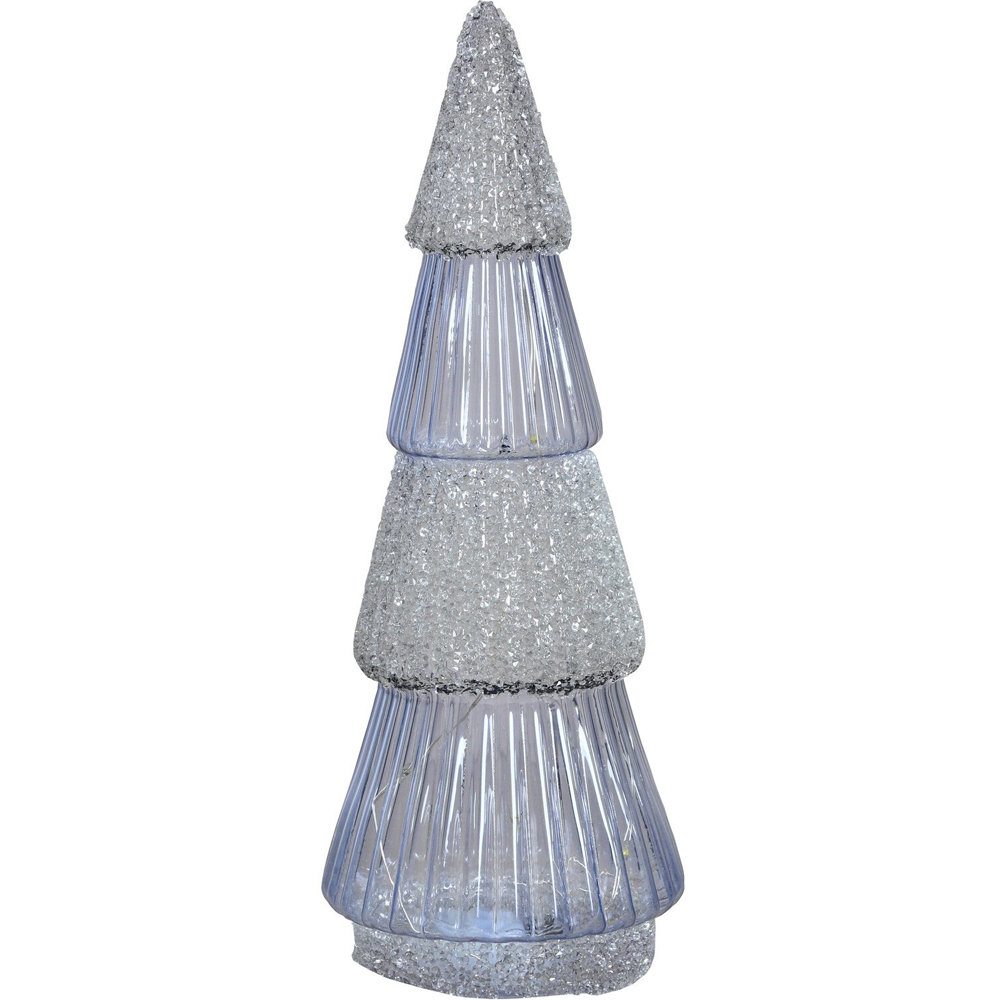 Scandi Blue LED Glass Tree - Blue Image 2