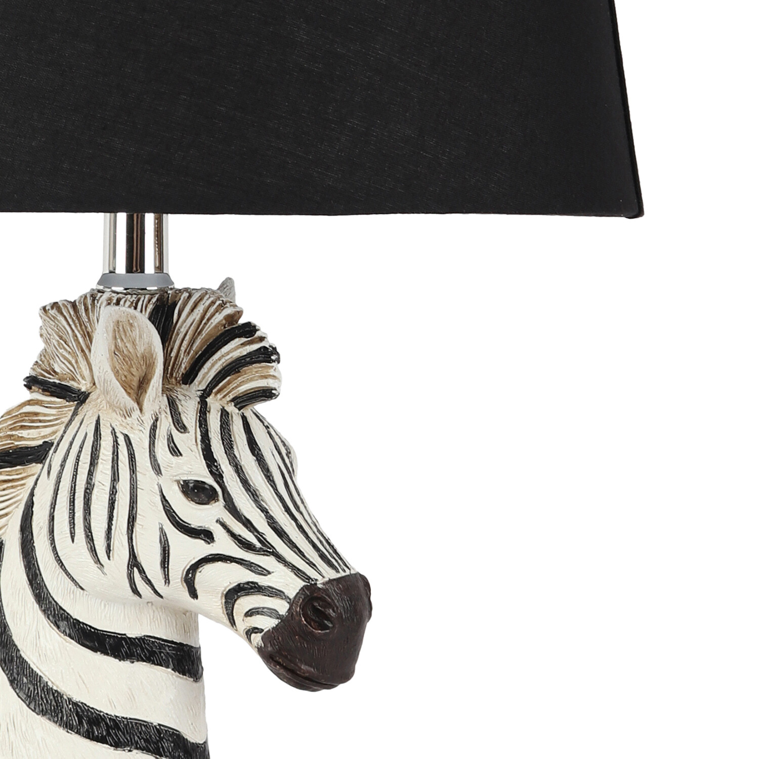 Zebra Shaped Table Lamp Black and White Image 4